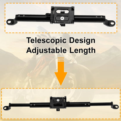 1 Set Handle Bar Extender Bracket Center Hole Black for Motorcycle