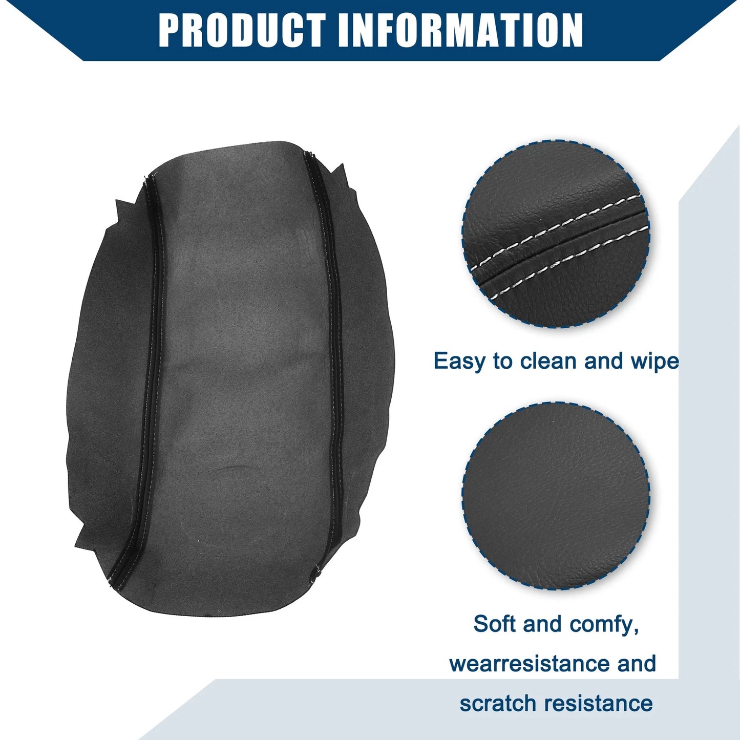 Center Console Armrest Covers for Nissan Pathfinder (2005-2012) Black Gray