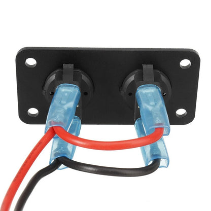 2 x Rocker Toggle Switch Panel for Car RV Truck 12V Blue LED