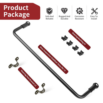 Rear Suspension Stabilizer Bar w/Bushing Kit for Polaris 1015814/1014885