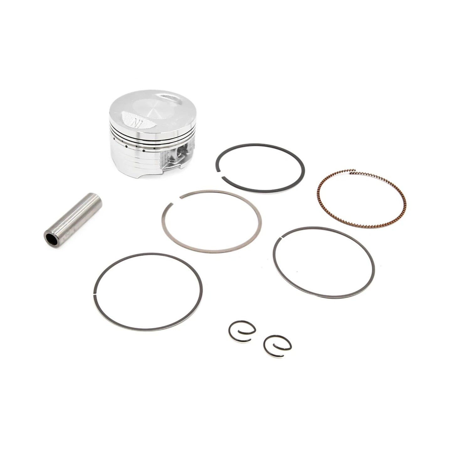 Piston Ring Set 61.35mm Dia Silver Tone Metal Motorcycle Engine for CG150