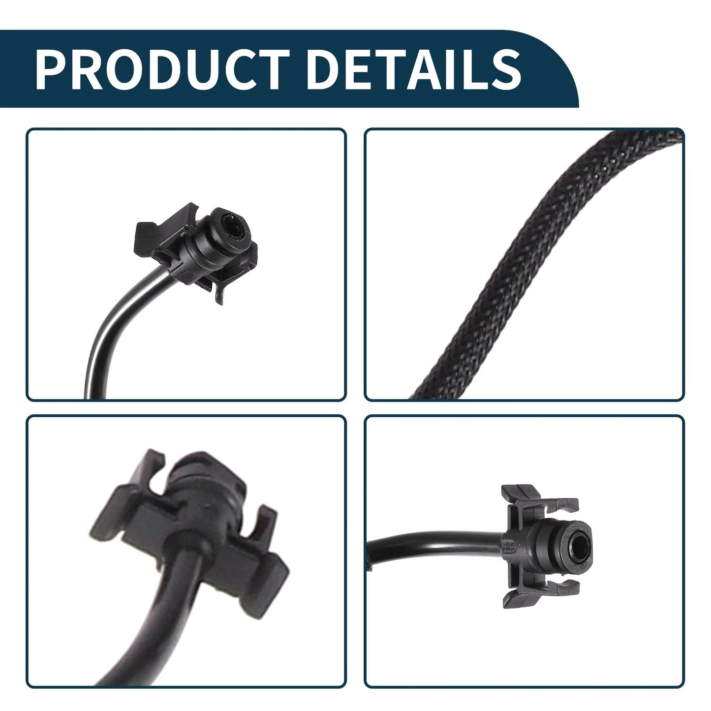 Radiator Hose Coolant Pipe for Volvo XC60 (2007-2013) Black Plastic 1 Pcs