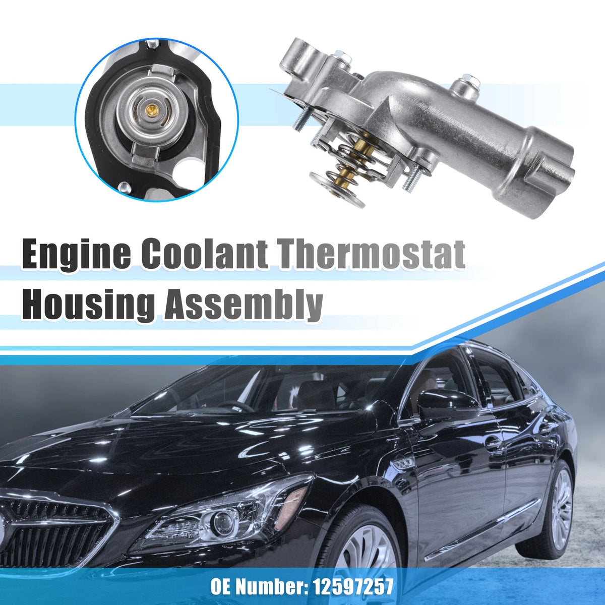 Engine Coolant Thermostat Housing 3.6L for Buick Lacrosse (2005–2008)