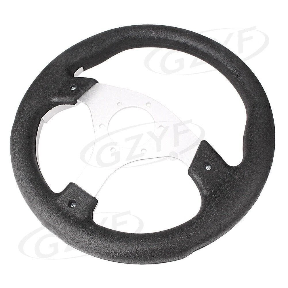 13" Racing Steering Wheel Leather PVC w/ Horn Button for Universal Car