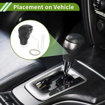 1 Pc Gear Shift Knob Cover for Toyota CH-R (2018-2022) Pebbled Black Beige