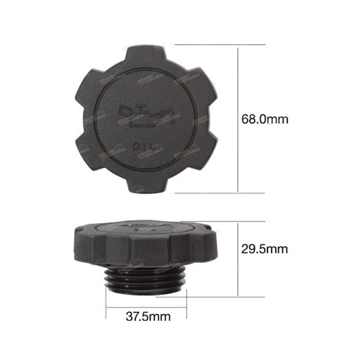 Oil Filler Cap for Hilux 4Runner YN130 4cyl 2.2L 4Y-E Engine (1989–1990)