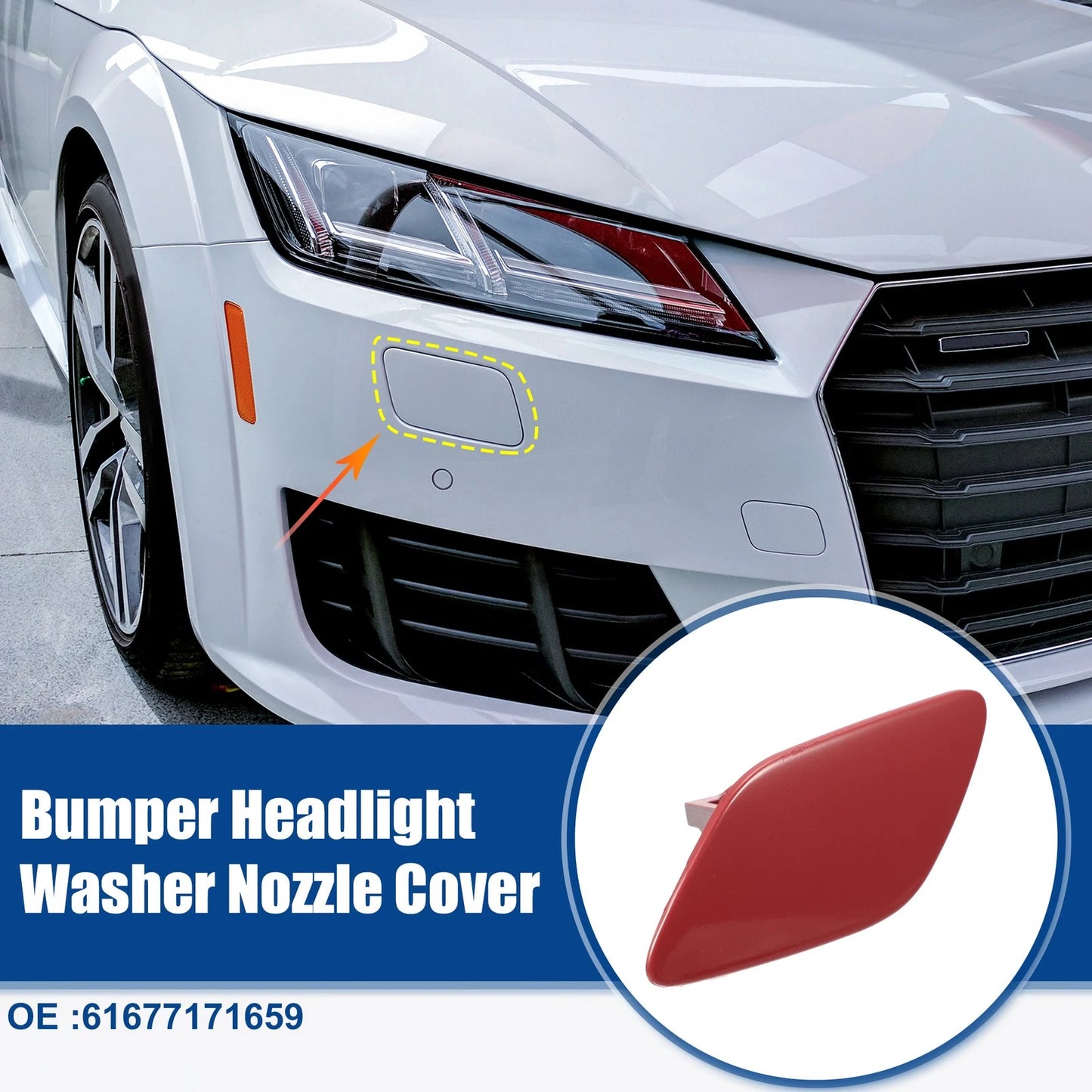 Front Bumper Headlight Washer Cover Cap for BMW 335i (2007-2013)