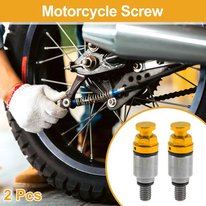 Motorcycle Screw M5x0.8 Fork Air Bleeder Valve Gold Tone 2 x for Motorcycle