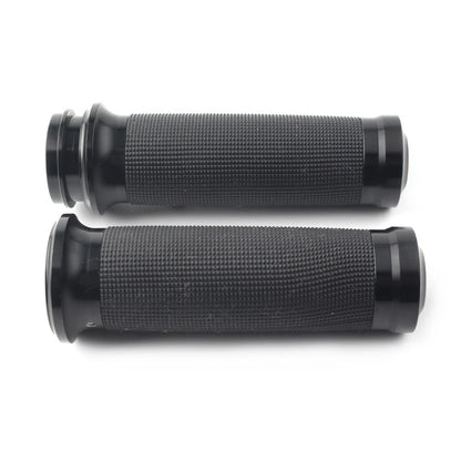 1" Black CNC Hand Grips for Harley Davidson Touring Sportster Dyna (2000-2023)
