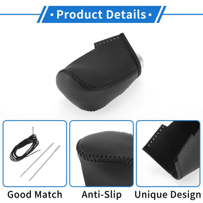 Car Gear Shift Knob Cover for Nissan Altima (2019-2024) Black Faux Leather