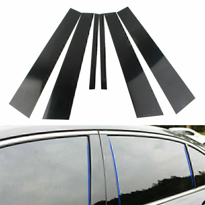 6 Pcs Car Door Trim Cover Kit Black Pillar Posts for Honda Accord (2008-2012)