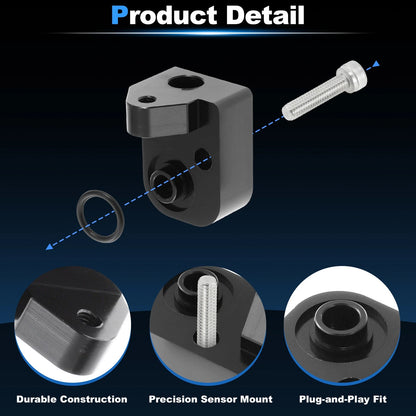 Temperature Air Intake Sensor Spacer Kit 6.6L for GMC Sierra Black (2017-2024)