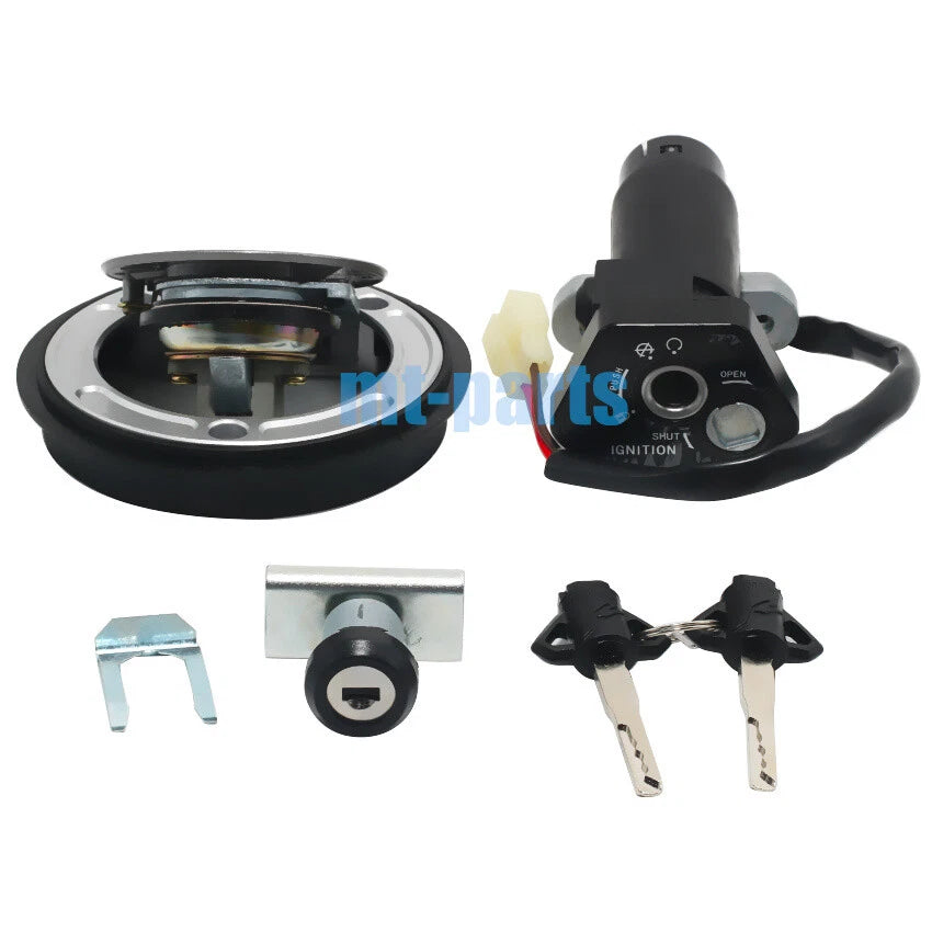Fuel Gas Cap Ignition Key Switch Seat Lock Set for Yamaha YZF R15 (2019-2021)