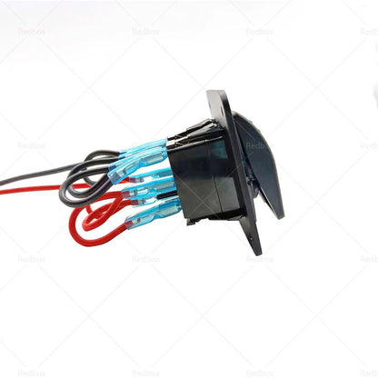 Waterproof Blue LED Rocker Switch Panel for Boat Car