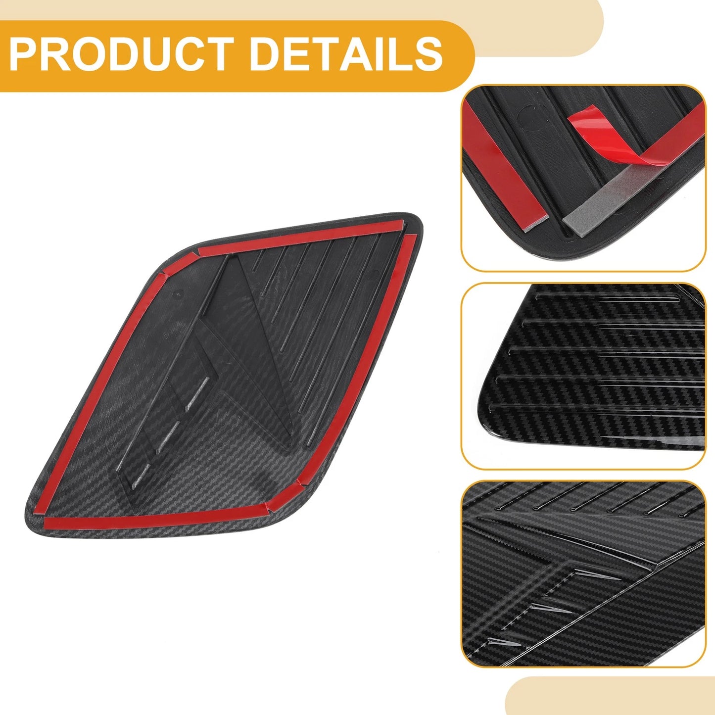 Fuel Tank Door Cap for Kia Niro 2022-2025 Carbon Fiber Black