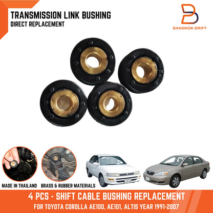 4PC Transmission Shifter Cable Link Bushing for Toyota Corolla AE100 (91-07)