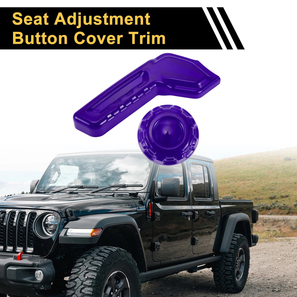 Seat Adjustment Button Cover Trim for Jeep Gladiator JT (2018-2024) Purple