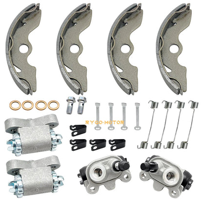 Front Brake Wheel Cylinders Shoes Adjusters Kit for Honda TRX200/D/SX FourTrax