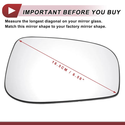 Heated Right Passenger Side Mirror Glass for Volvo S60 (2001-2006)