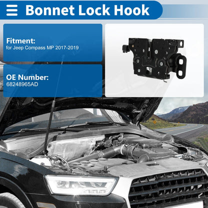 Hood Latch Assembly for Jeep Compass MP (2017-2019) - 1 x Quality Replacement