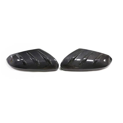Real Carbon Fiber Add-on Side Mirror Cover Caps for Honda Civic 10th 2016-2021