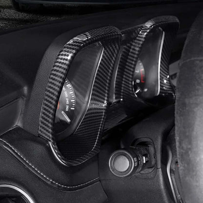 Dry Carbon Fiber Speedometer Frame Cover for Chevrolet Camaro 10-15