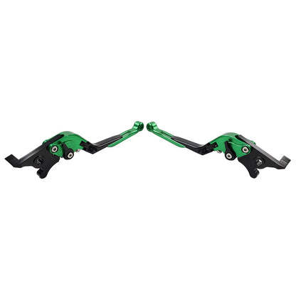 CNC Green Extendable Brake Clutch Levers for Kawasaki Ninja 125 250 (2013-2023)