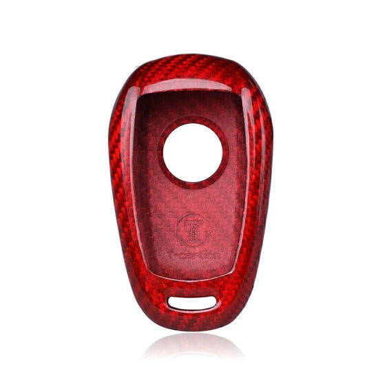1x Red Carbon Fiber Key Fob Case for Alfa Romeo Giulia (2017-2023)