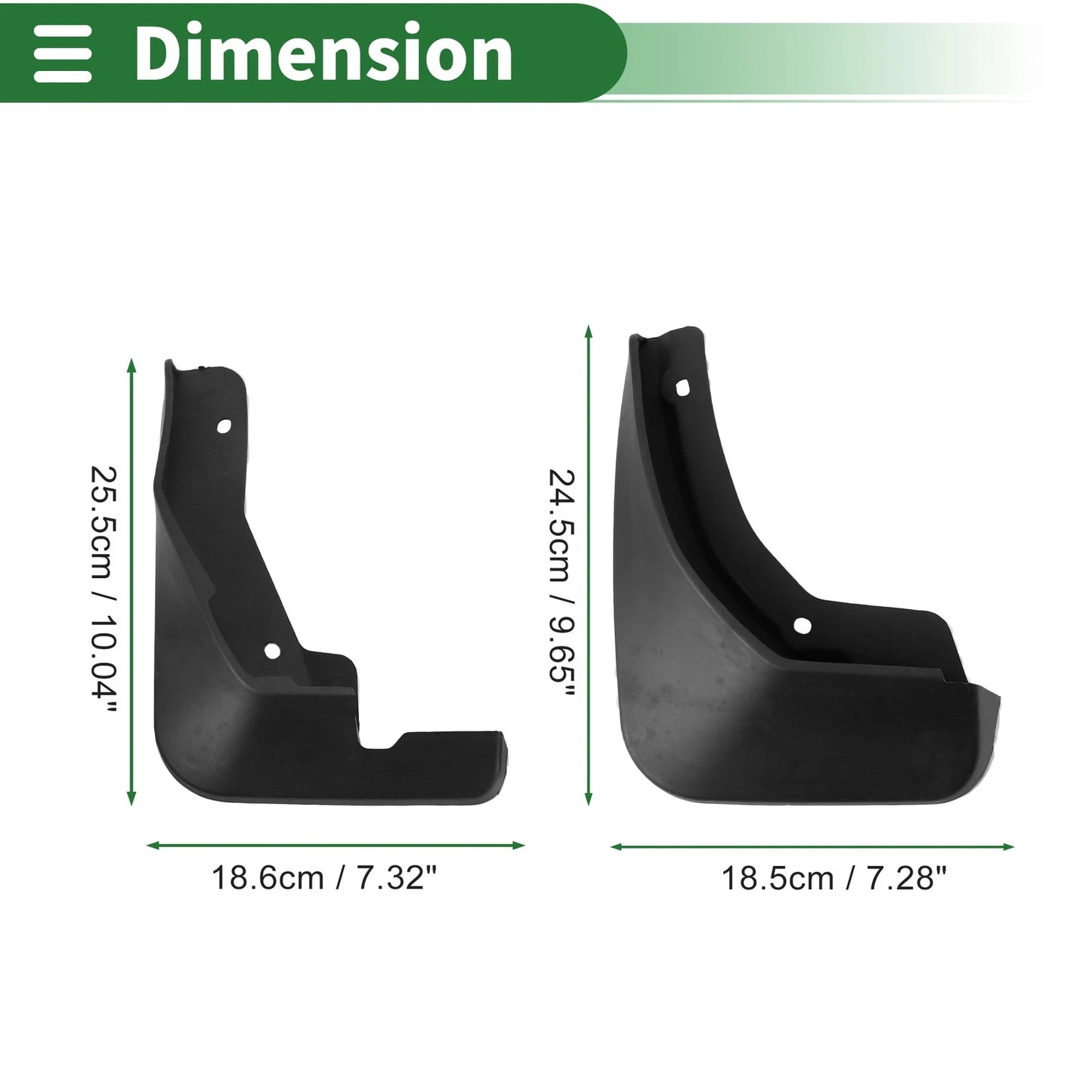 2 x Mud Flaps Splash Guards for Buick Excelle (2018–2021)