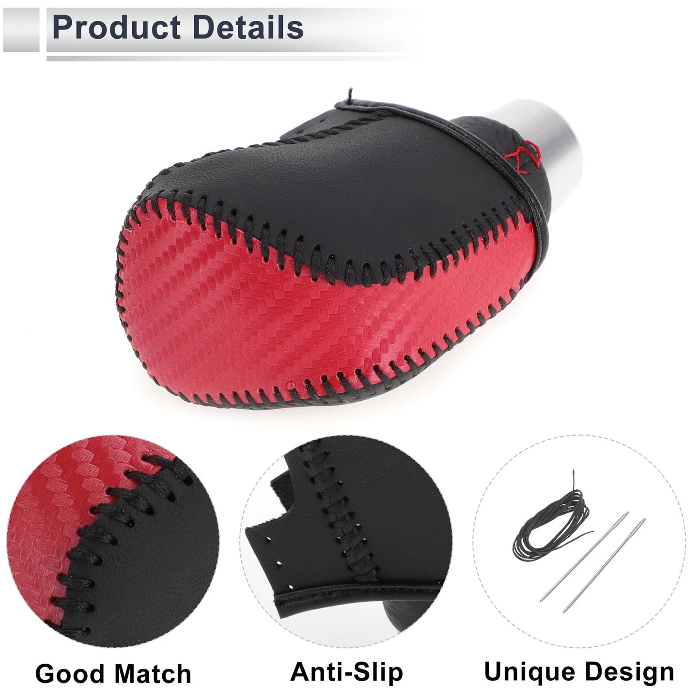 Red Carbon Fiber Gear Shift Knob Cover for Toyota Camry (2019-2022)