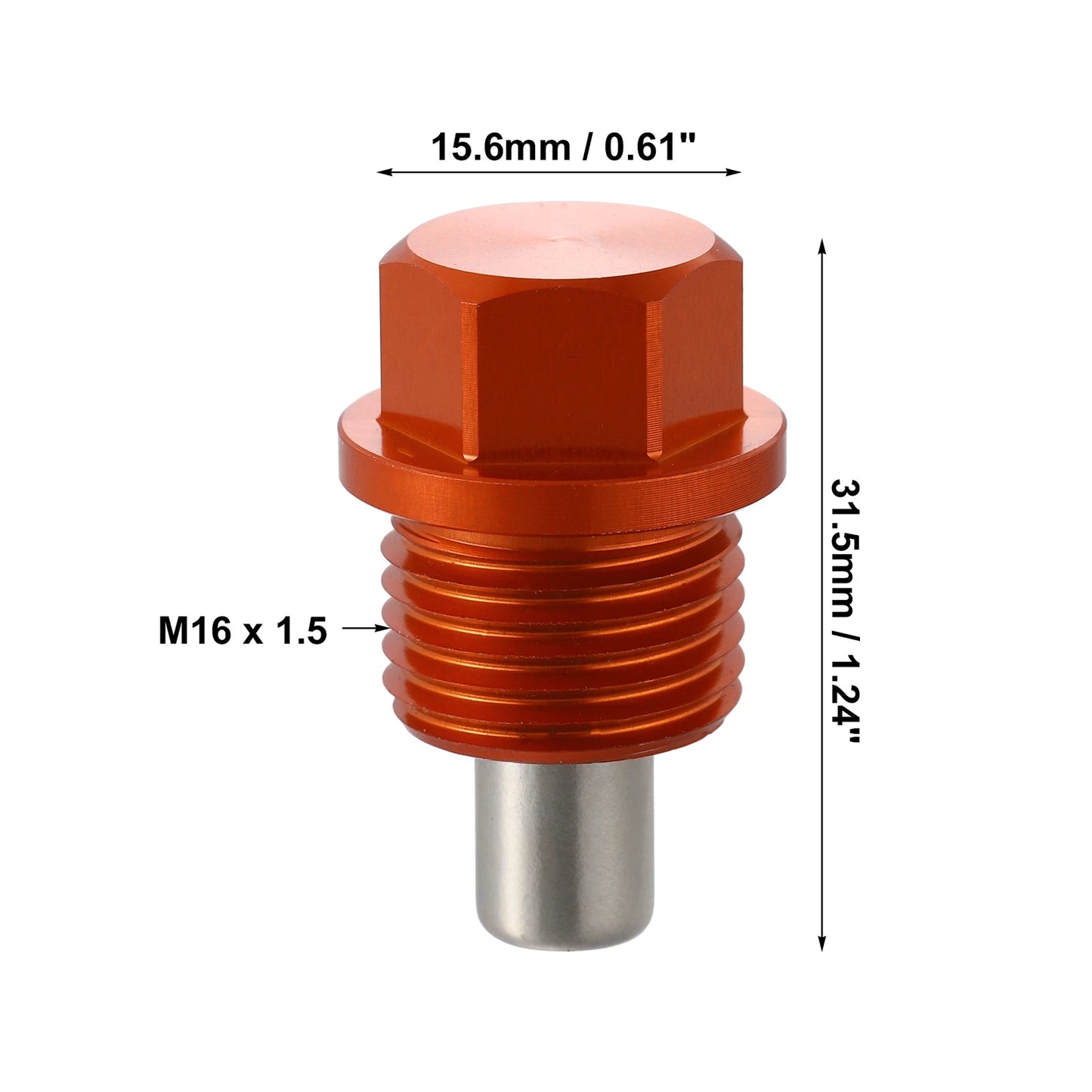 M16 x 1.5 Magnetic Oil Drain Plug for Car Sump Cap Aluminium with Gaskets