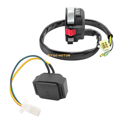 Start Stop Switch & Starter Solenoid Relay for Yamaha Grizzly 600 Kodiak 400
