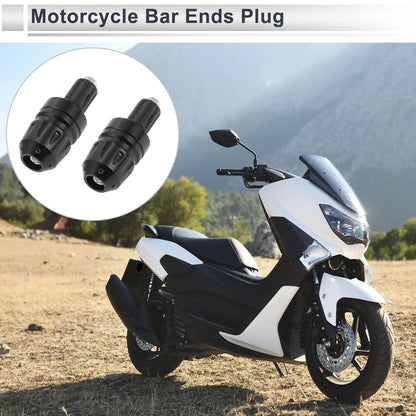 2pcs / 7/8" 22mm / Motorcycle Bar Ends Plug Aluminum Alloy Black for Motorcycle