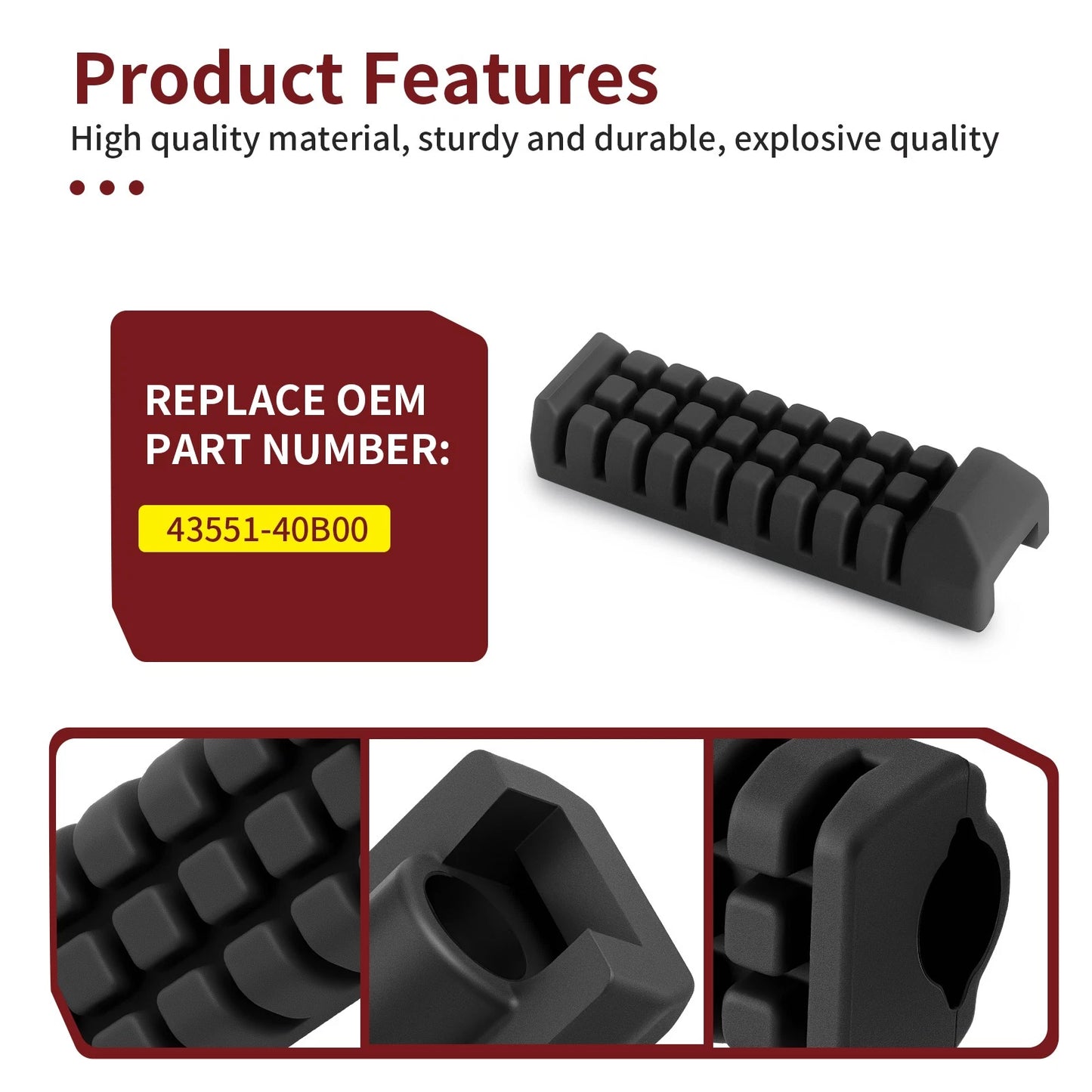 Foot Peg Rest Rubber for Suzuki Quadsport 80 LT80 1987-2005