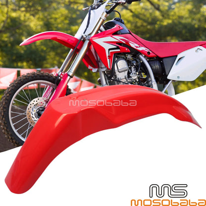 Red Front Fender Mudguard for Honda CR100/125/250, Yamaha TTR230/250, Suzuki DR100