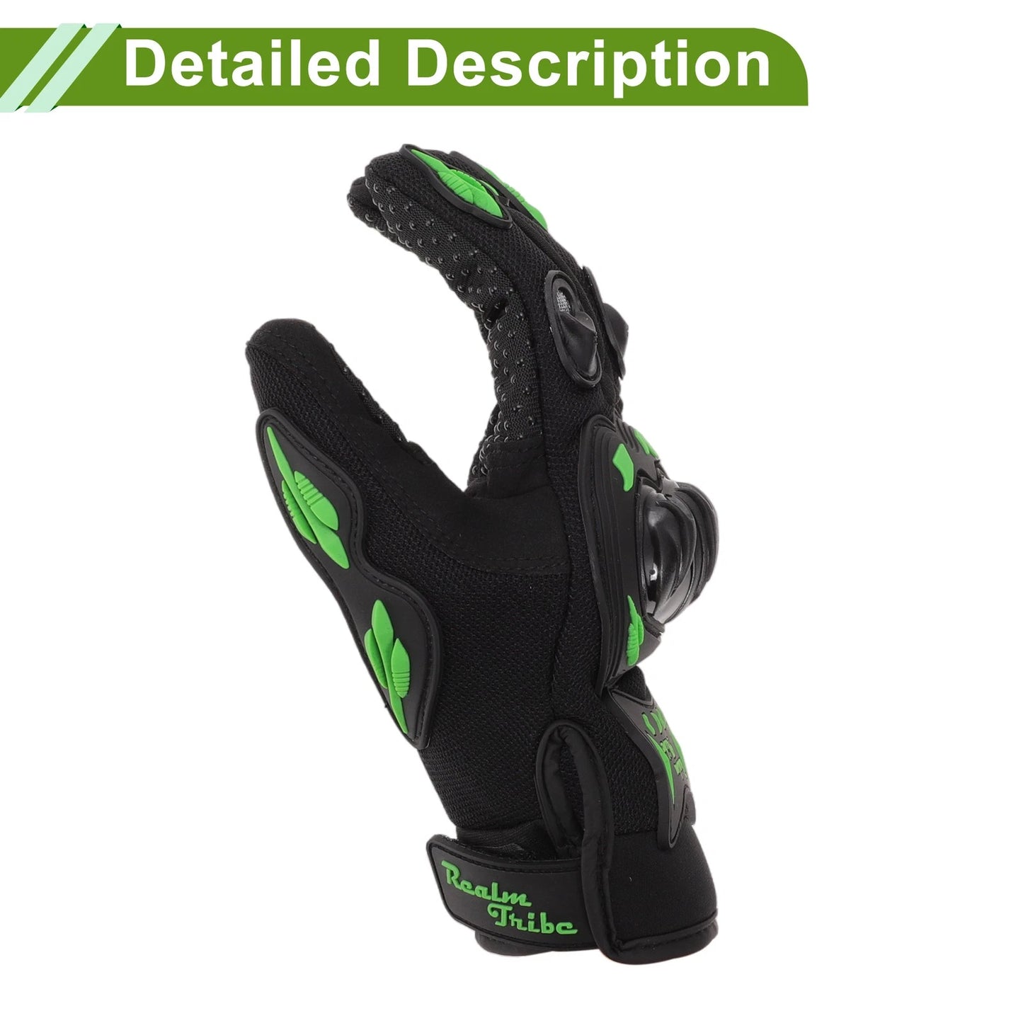 M 1 Pair Motorcycle Gloves Breathable Nylon Green for Make Model