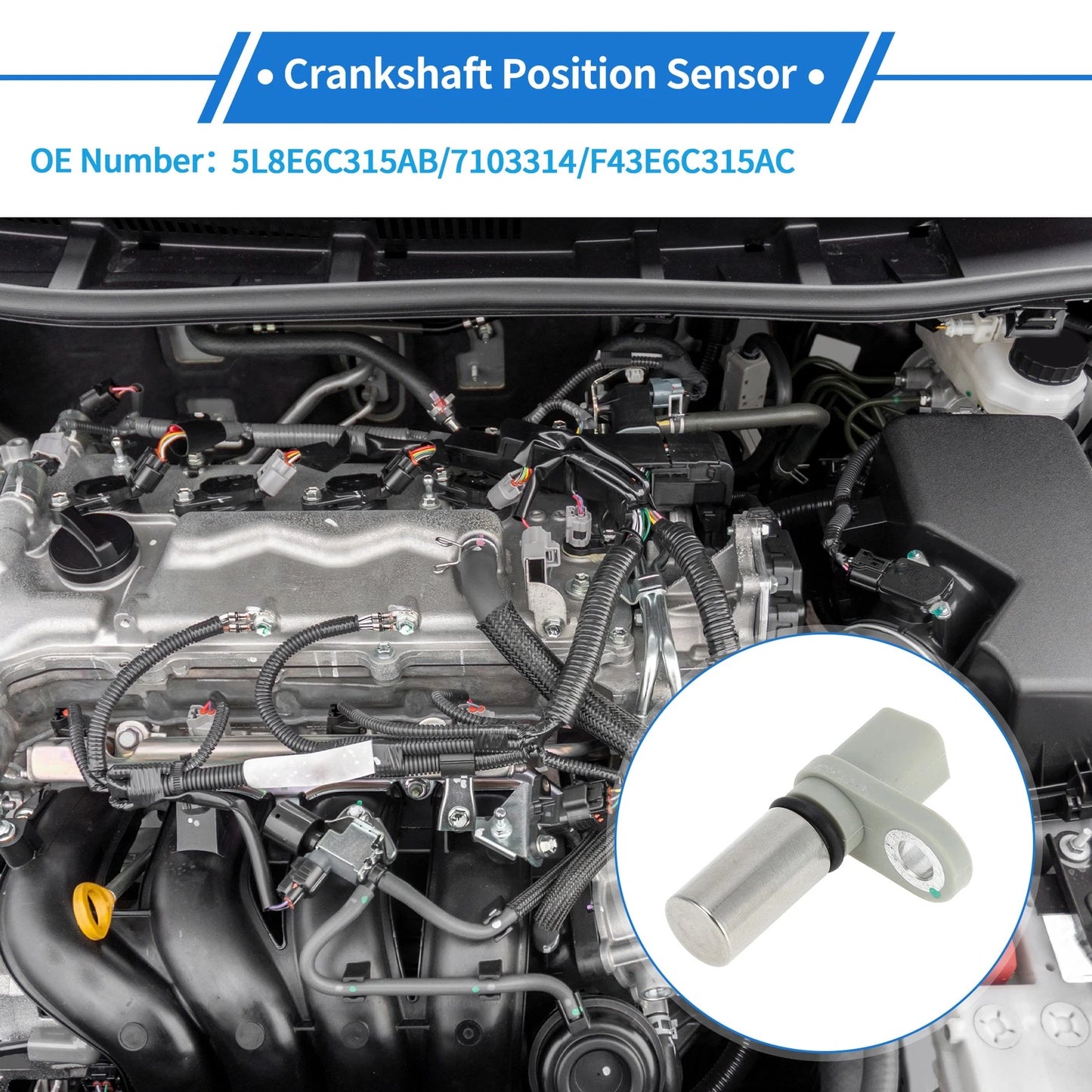 Crankshaft Position Sensor for Ford Contour 2.5L (1995-2000) 1 Pc