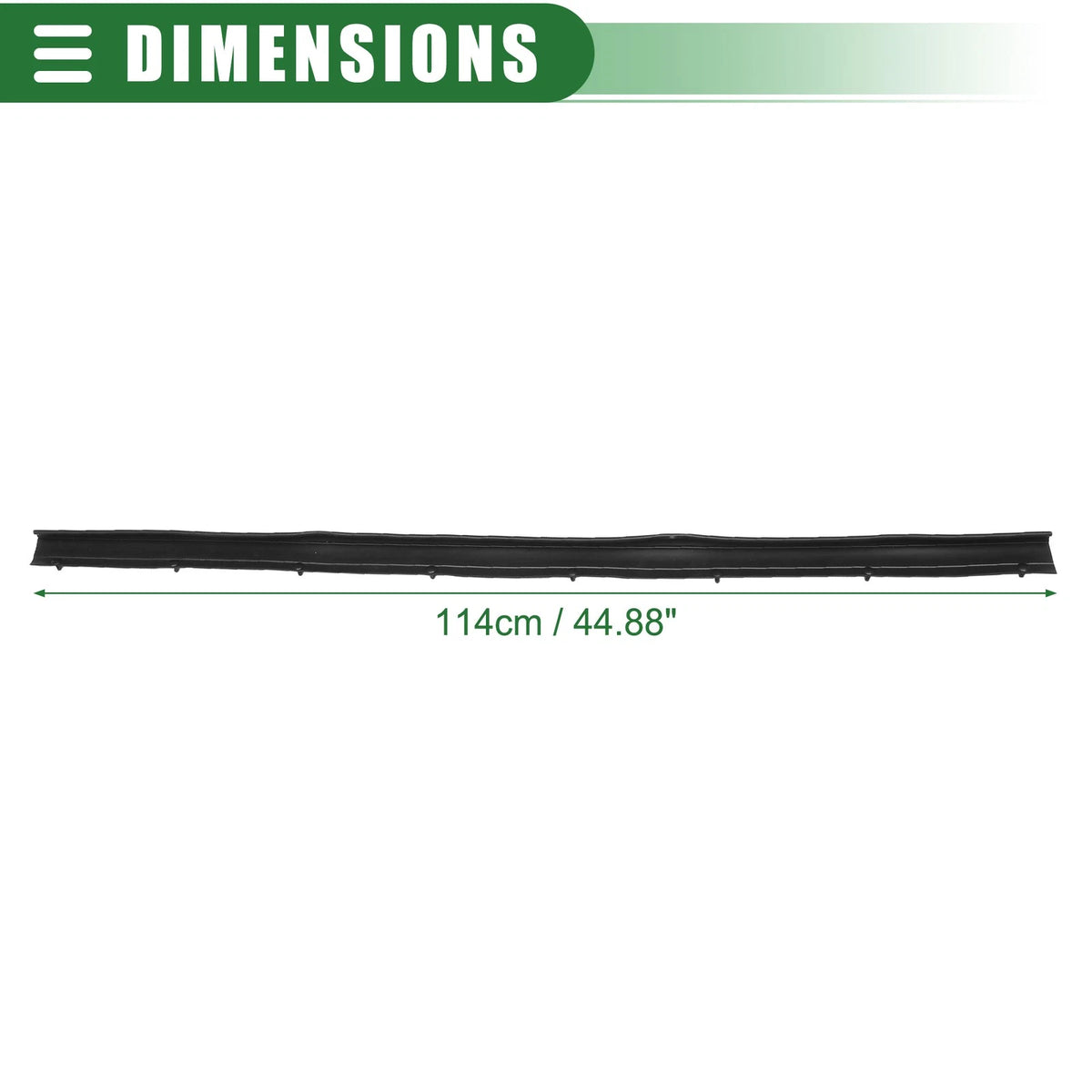 Car Window Weatherstrip for Ford F-250 (1997-2007) - 1 Pair Black Rubber