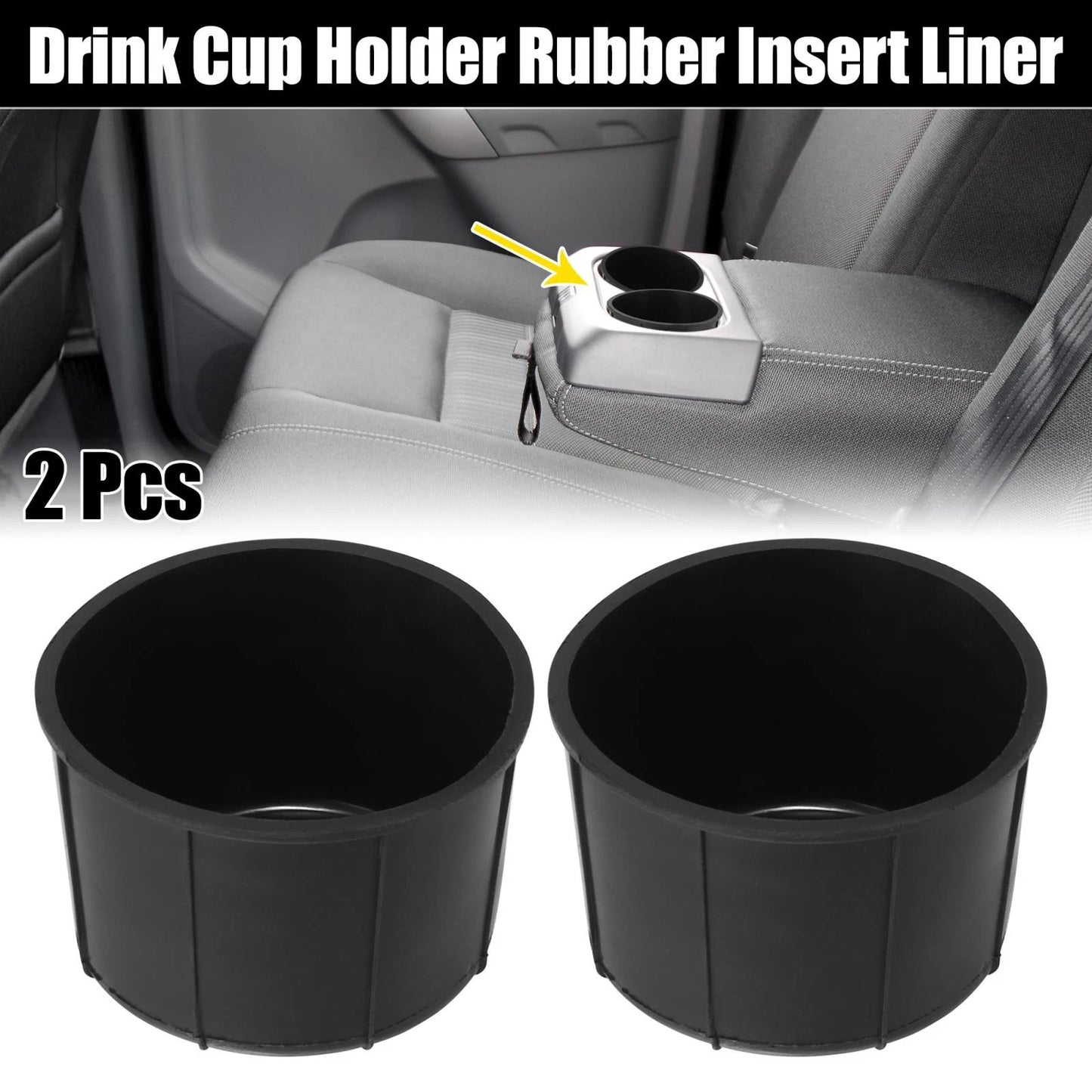 2 x Rear Row Center Console Drink Cup Holders for Ford F-150 (2009-2014)