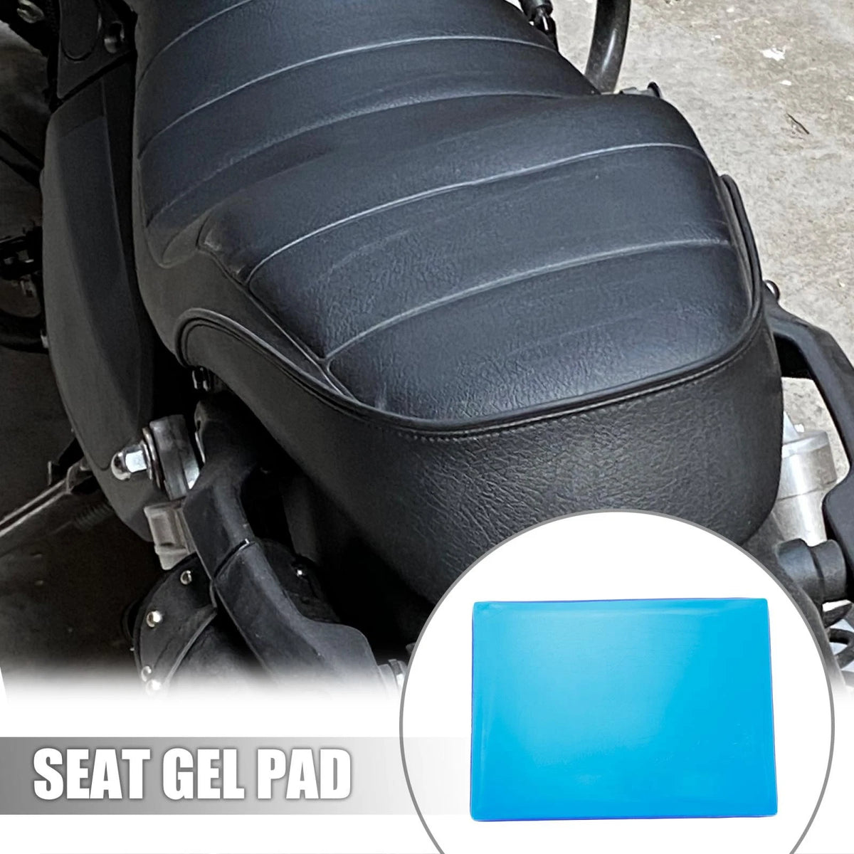 48x35x1cm Motorcycle Seat Gel Pad Shock Absorption Mat Cushion Blue