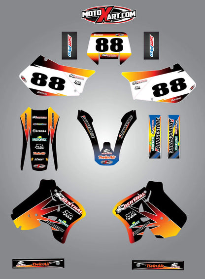 Custom Sticker Kit for Suzuki RMX 250S (1996-2001) - Sunise Style Decals