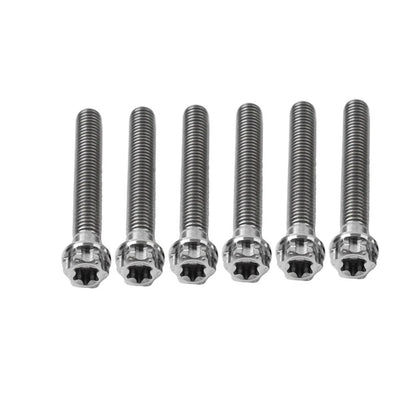 6pcs M8x50mm Titanium Torx Head Flange Screws for Motorcycle Bike