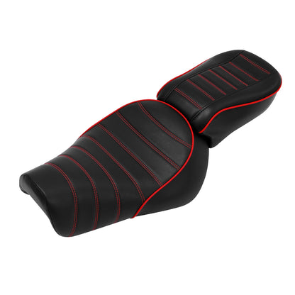 Driver & Passenger Seats for Harley Iron 883 XL883N (2016-2022) Black Red