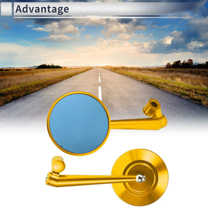 M8/M10 Rear View Mirrors / Handlebar Gold Tone Aluminum for Make Model