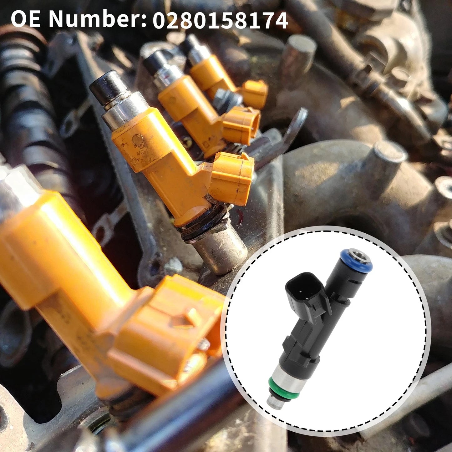 Fuel Injector 1Pc No.0280158174 for Ford F150 5.4 (2009-2010)
