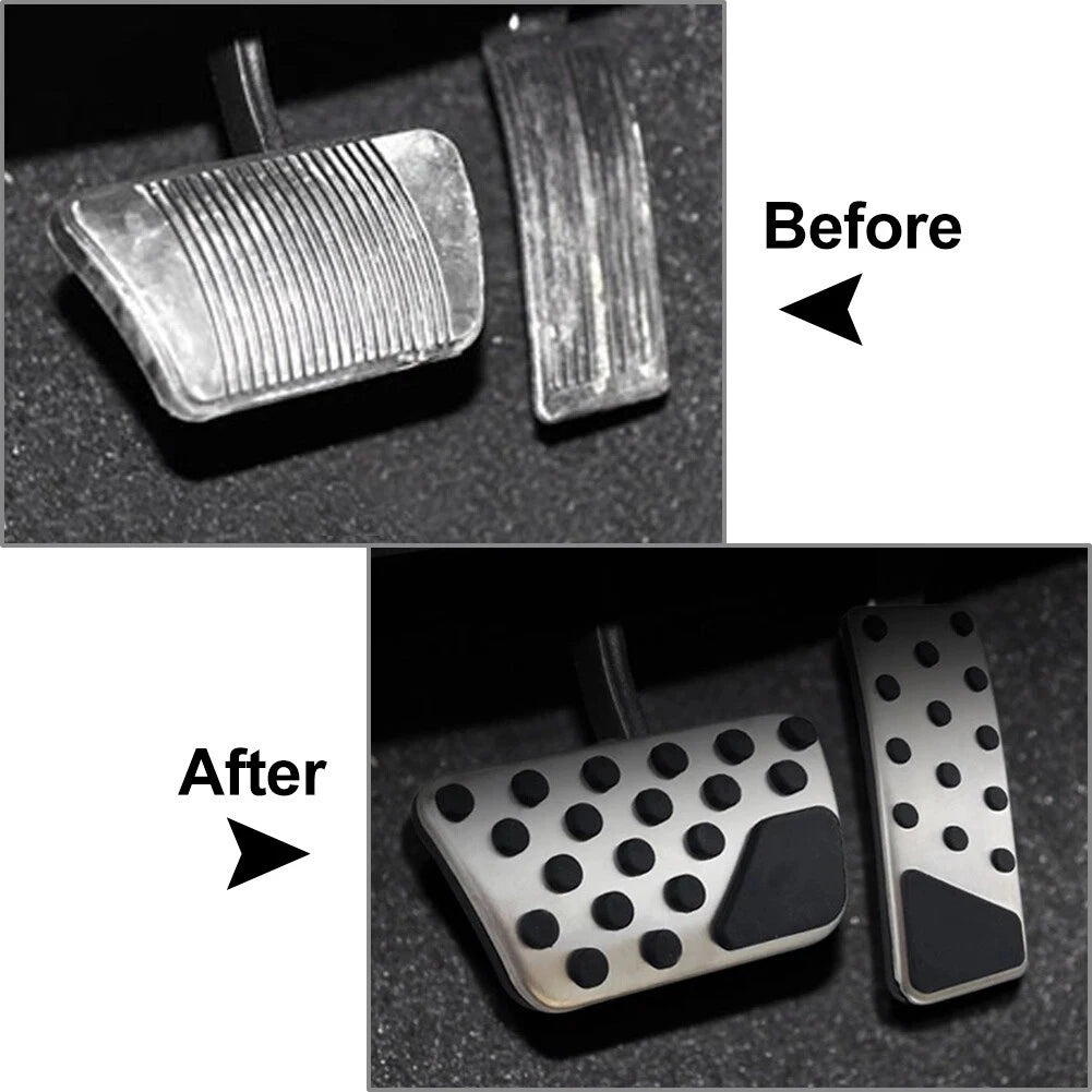 Stainless Steel Gas Brake Pedal Covers for Jeep Wrangler (2007-2017)