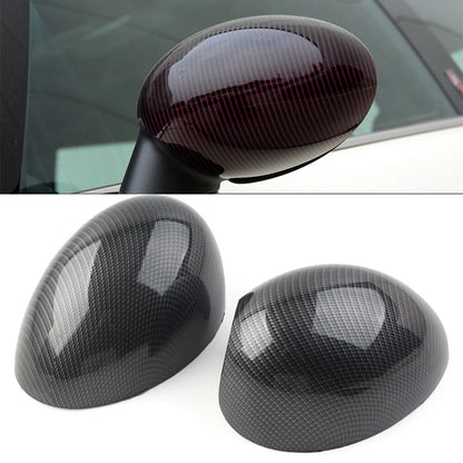 Carbon Fiber Look Door Wing Mirror Covers for Mini R55 R56 R57 R58 R59 R60 R61 (2007-2015)