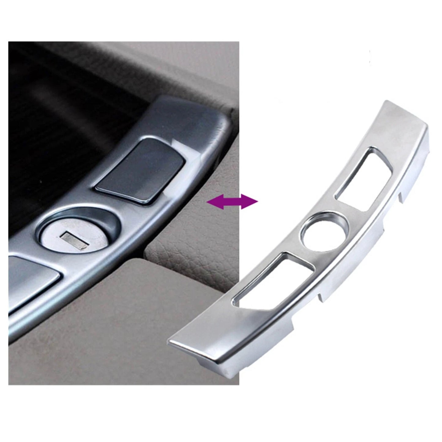 Chrome Center Console Armrest Locking Kit for BMW 7 Series (2009-2015)