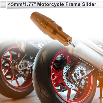 1.11" Aluminum Alloy Motorcycle Slider Frame 1 Set Orange for Motorcycle