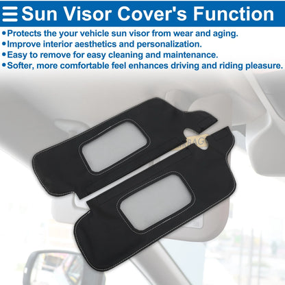 Sun Visor Covers  for Ford Mustang (1994-2004) Black Gray Line
